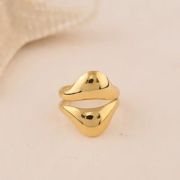 Bague en acier inoxydable jaune - B3