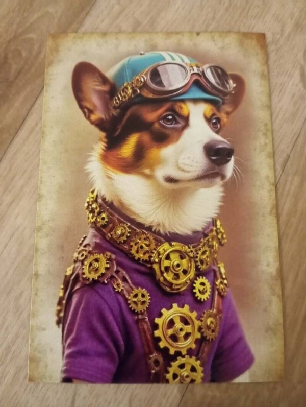 Carte Postale - Chien steampunck *7