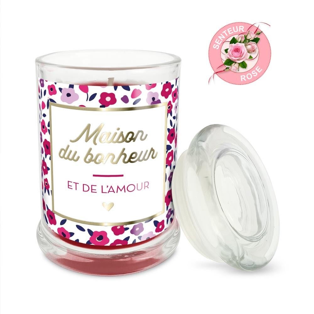 Bougie " Maison du bonheur et de l'amour "