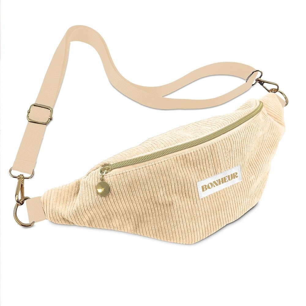 Banane en velours - Collection Césarine - Beige