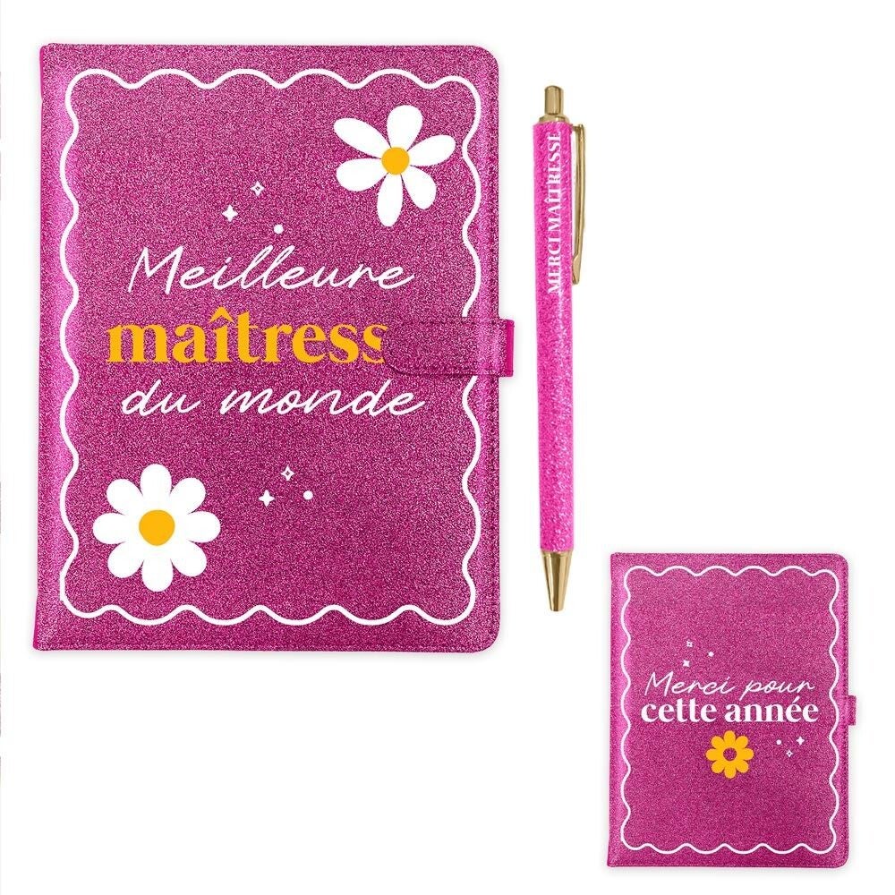 Coffret Carnet de notes + stylo " Meilleure Maîtresse du monde "