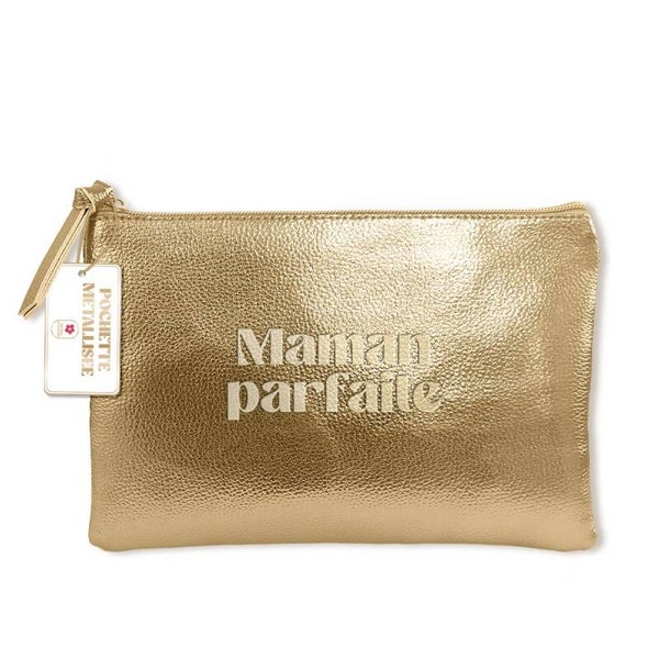 Pochette en similicuir or - Maman parfaite