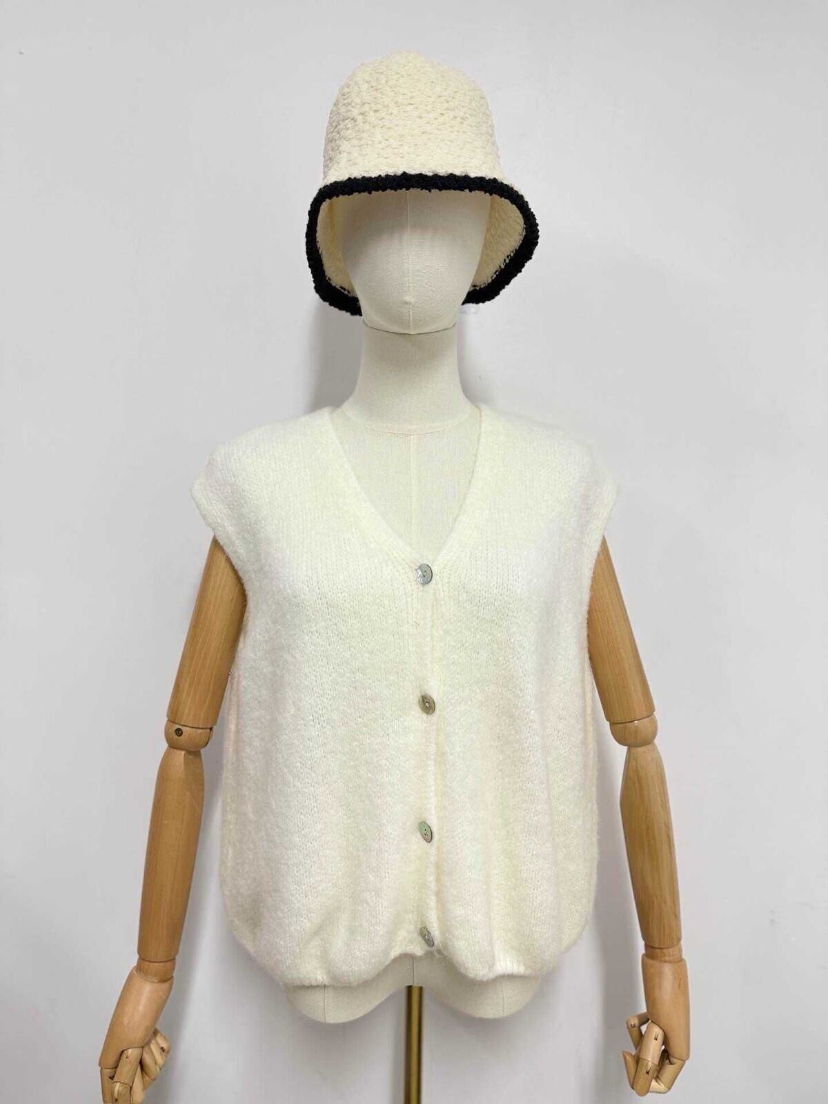 Gilet sans manches- Ecru