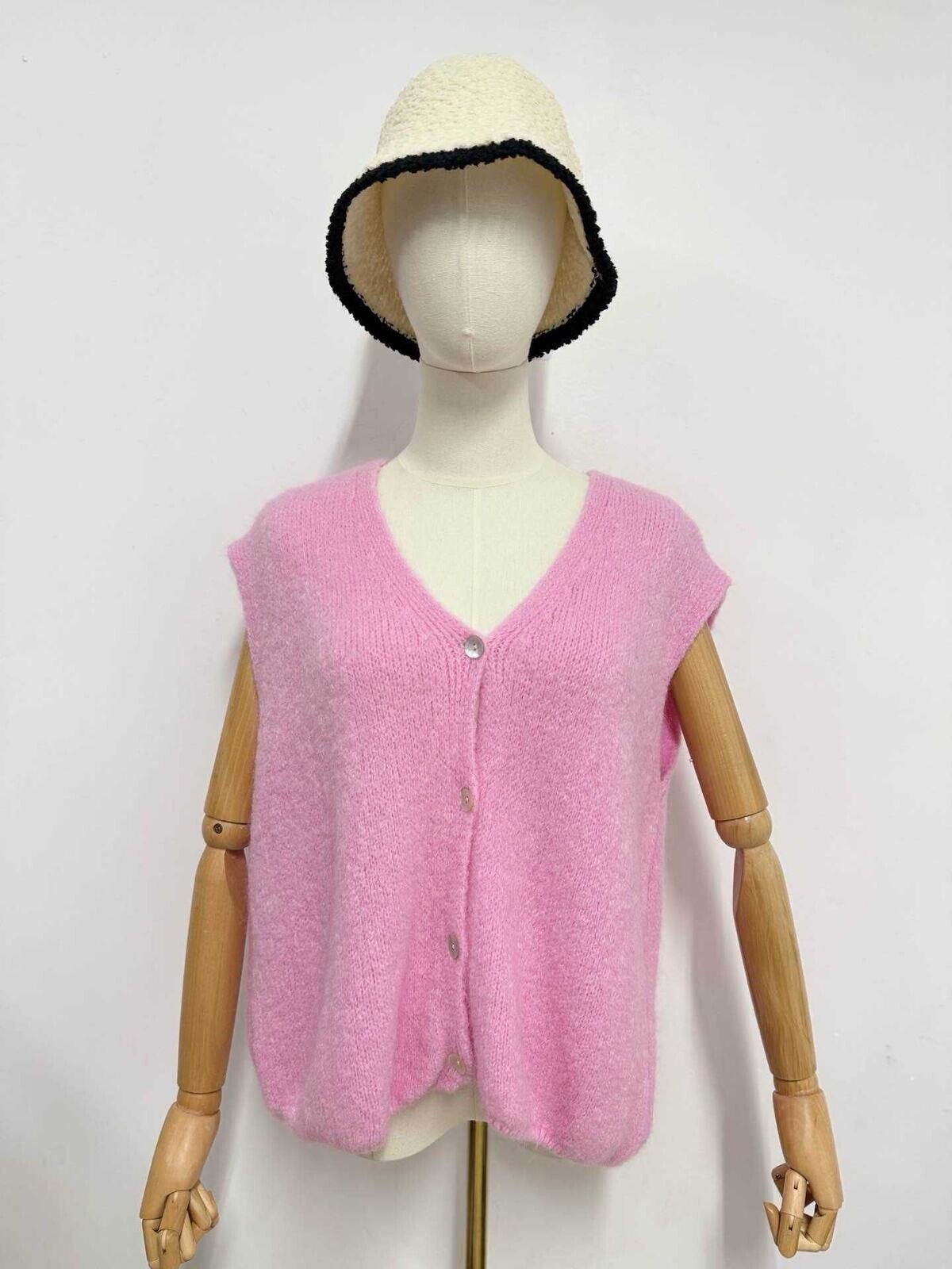 Gilet sans manches- Rose