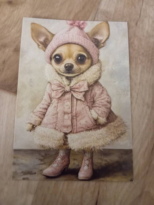 Carte postale Chien en Hiver *113