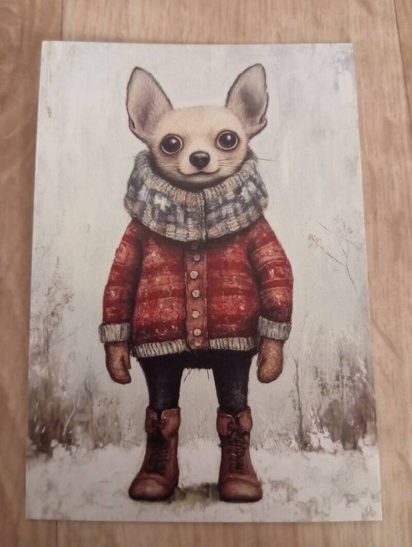 Carte postale Chien en Hiver *112