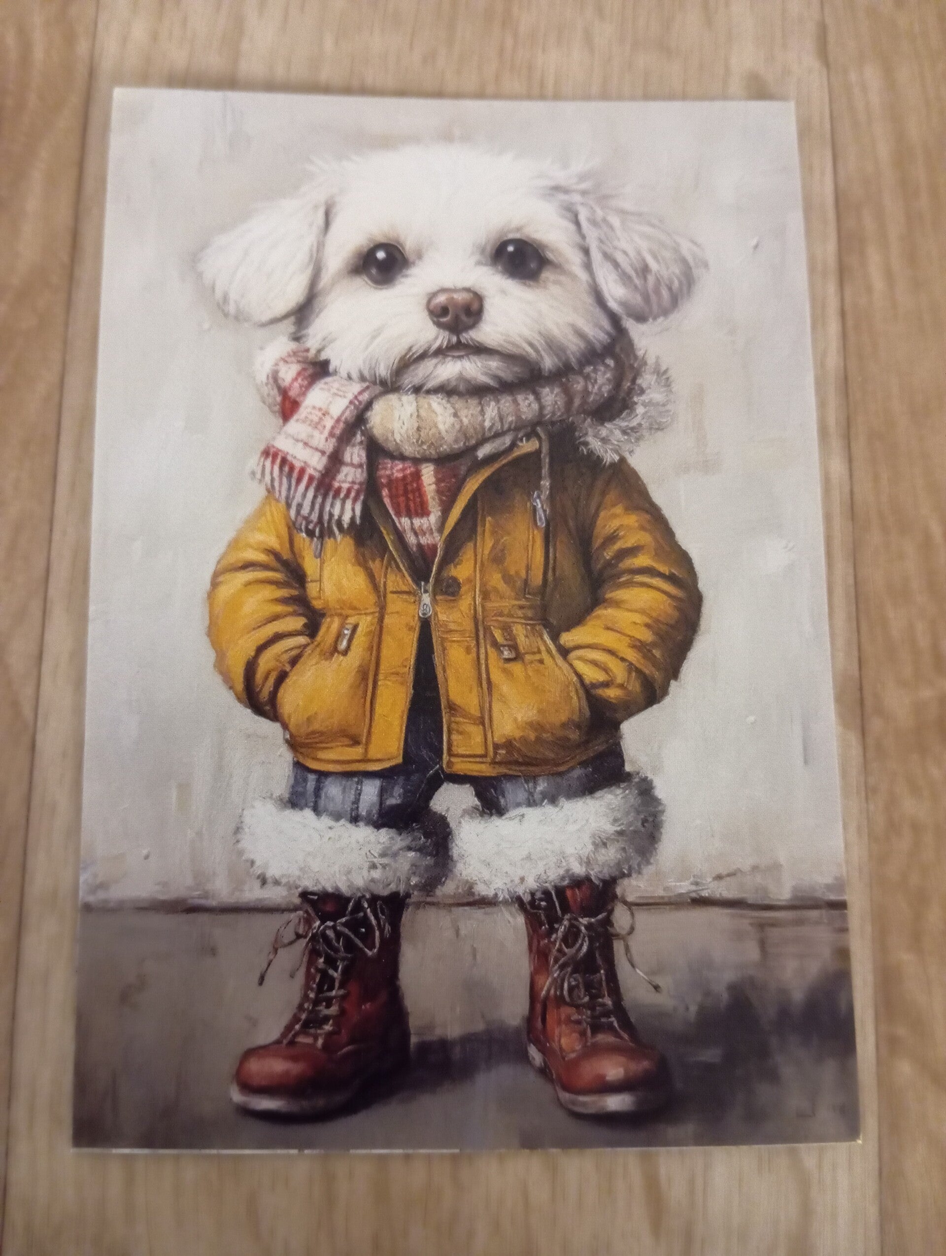 Carte postale Chien en Hiver *106