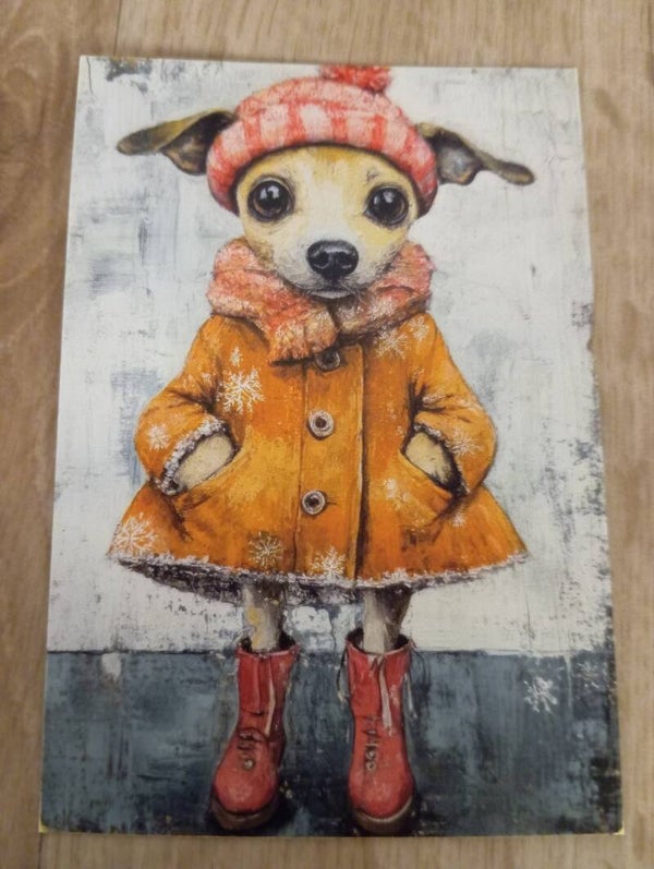 Carte postale Chien en Hiver *105