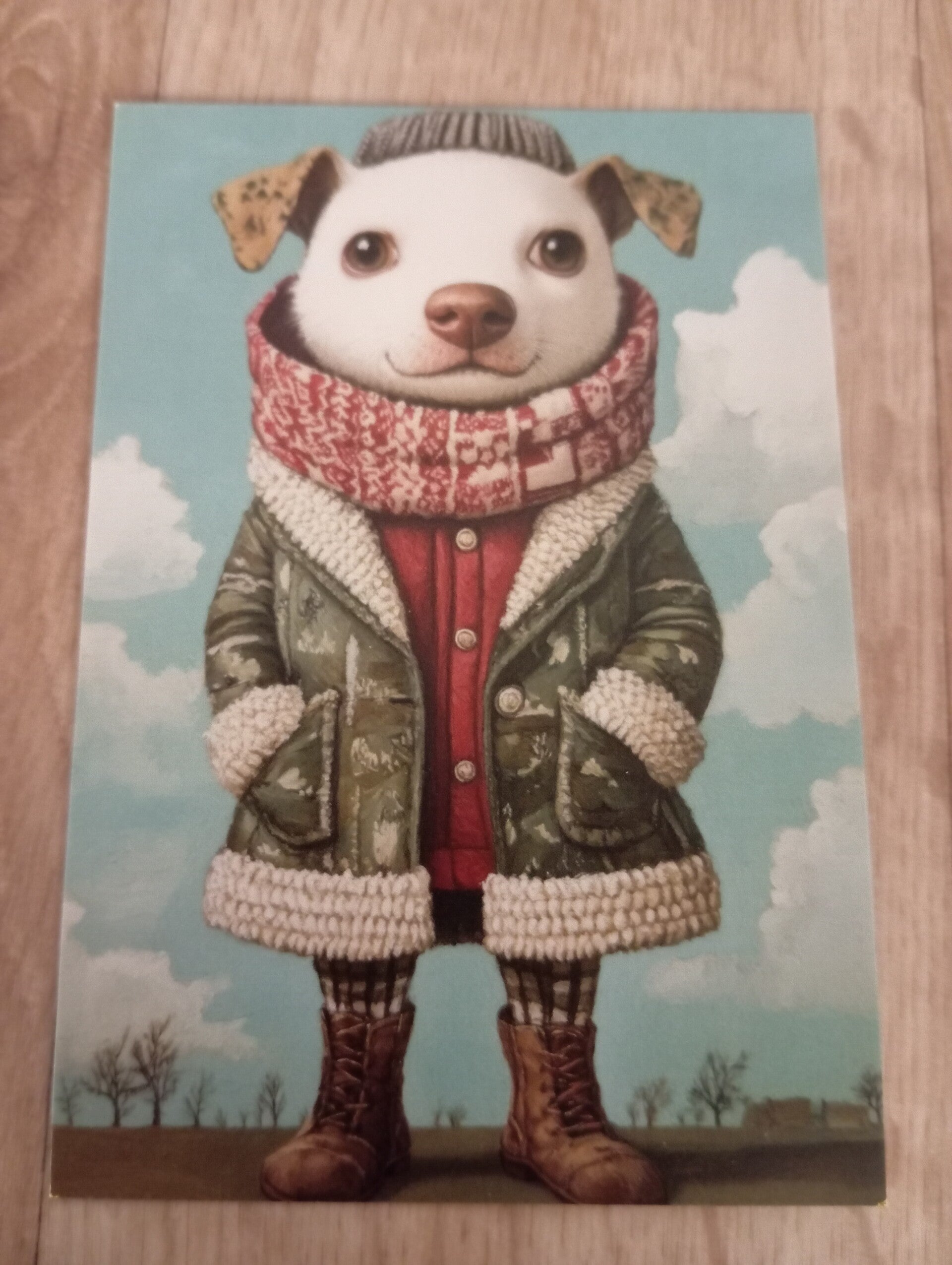 Carte postale Chien en Hiver *102