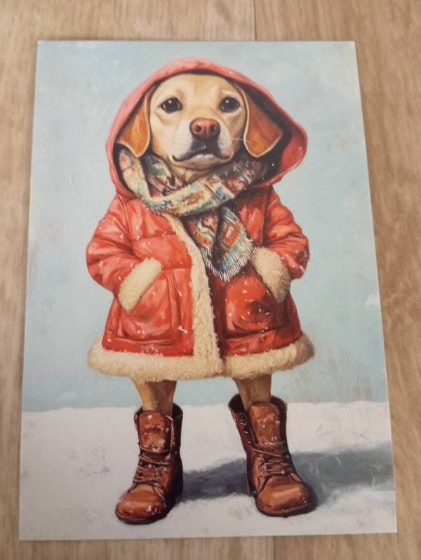 Carte postale Chien en Hiver *98