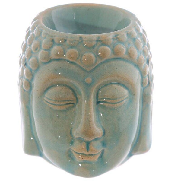Brûleur à huiles ou fondants - Bouddha vert sauge
