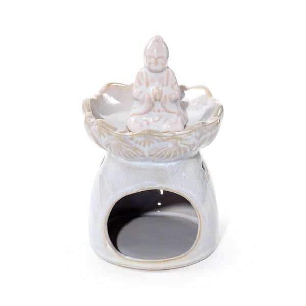 Brûleur à huiles ou fondants - Bouddha fleurs de lotus