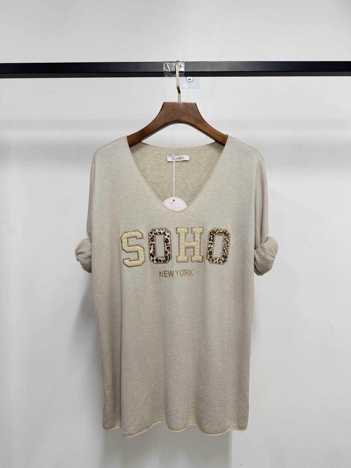Pull col V - SOHO new york - Beige