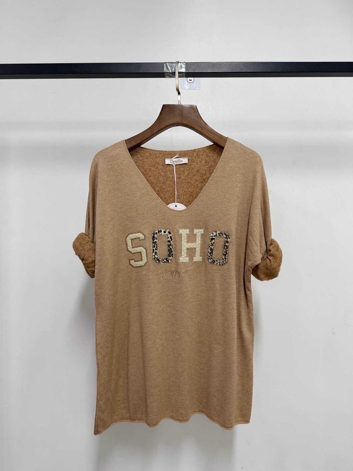 Pull col V - SOHO new york - Camel