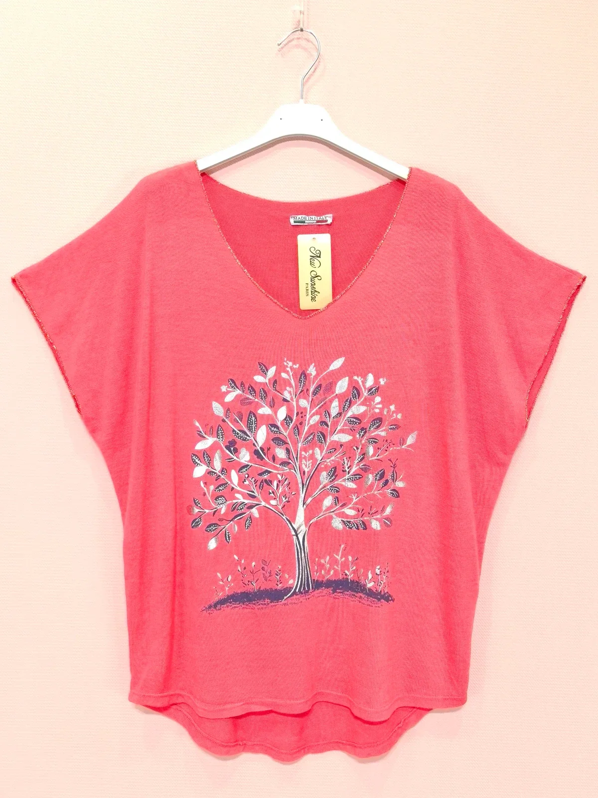Tee shirt Arbre de vie - Corail