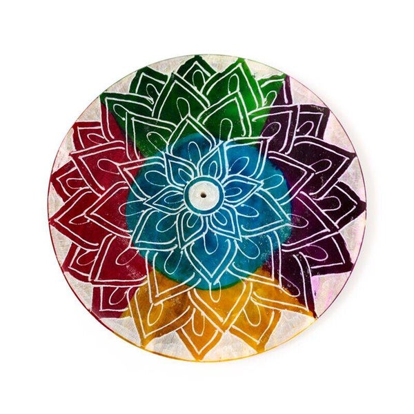 Porte-encens en Stéatite - Lotus gravé