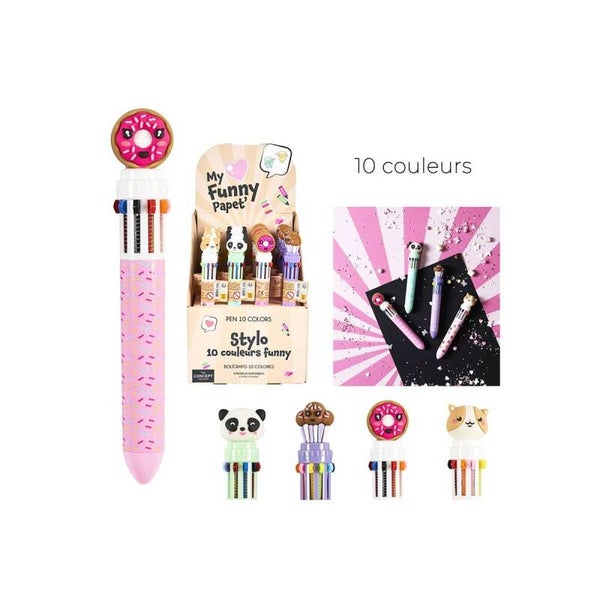 Stylo 10 couleurs - 4 modèles au choix