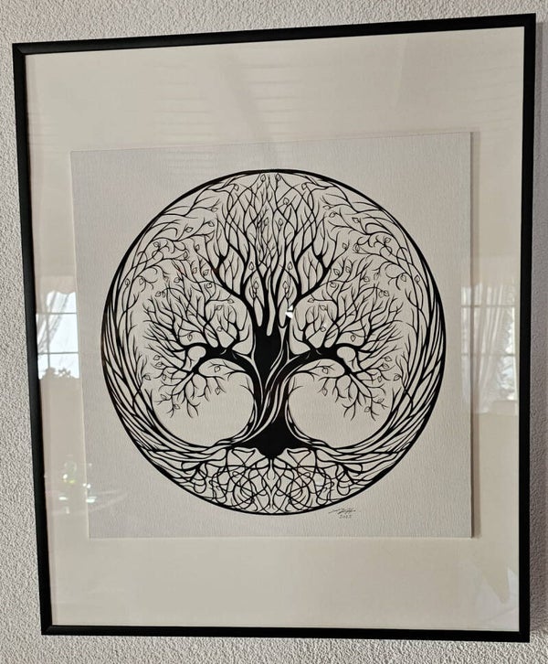 Scherenschnitt Lebensbaum "Herbst"