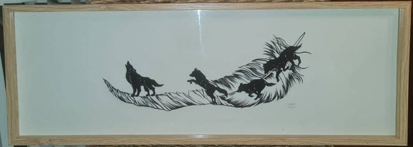 Original Scherenschnitt "Fragile liberté"