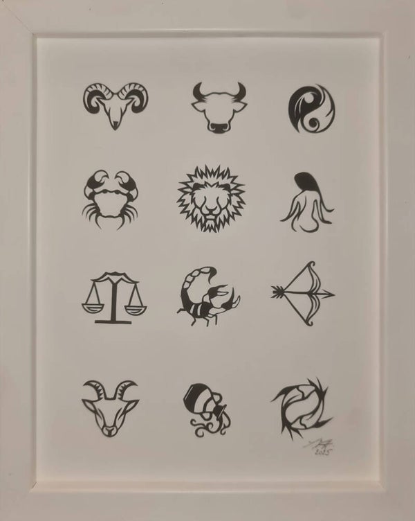 Original Scherenschnitt "Zodiac"