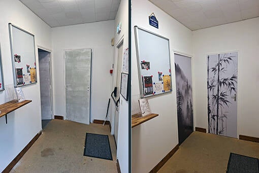 avant-après du hall