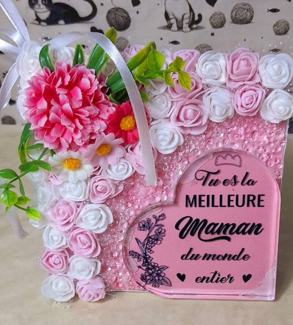 Plaque fête des mères sur pied