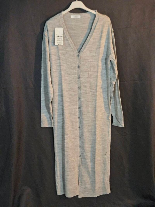 grijze lange vest