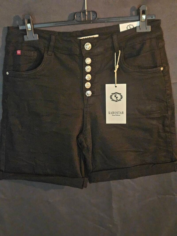 zwarte korten broek jeans