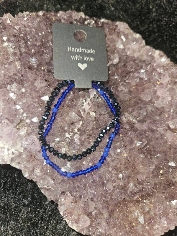 2 delig armbandsetje blauw