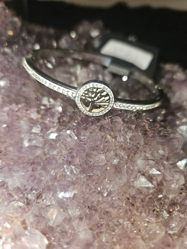 zilveren bangle armband levensboom