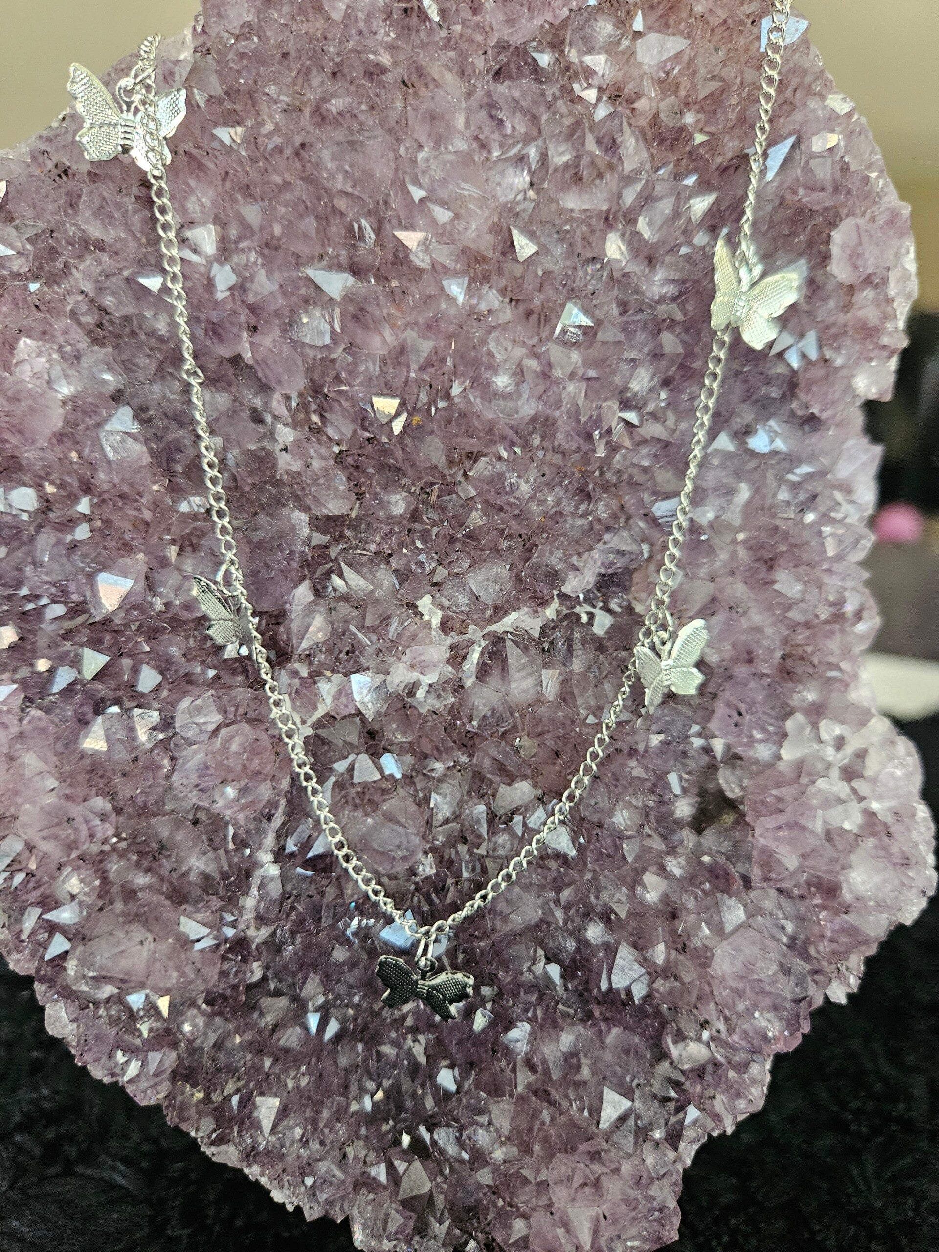 zilveren vlinder ketting