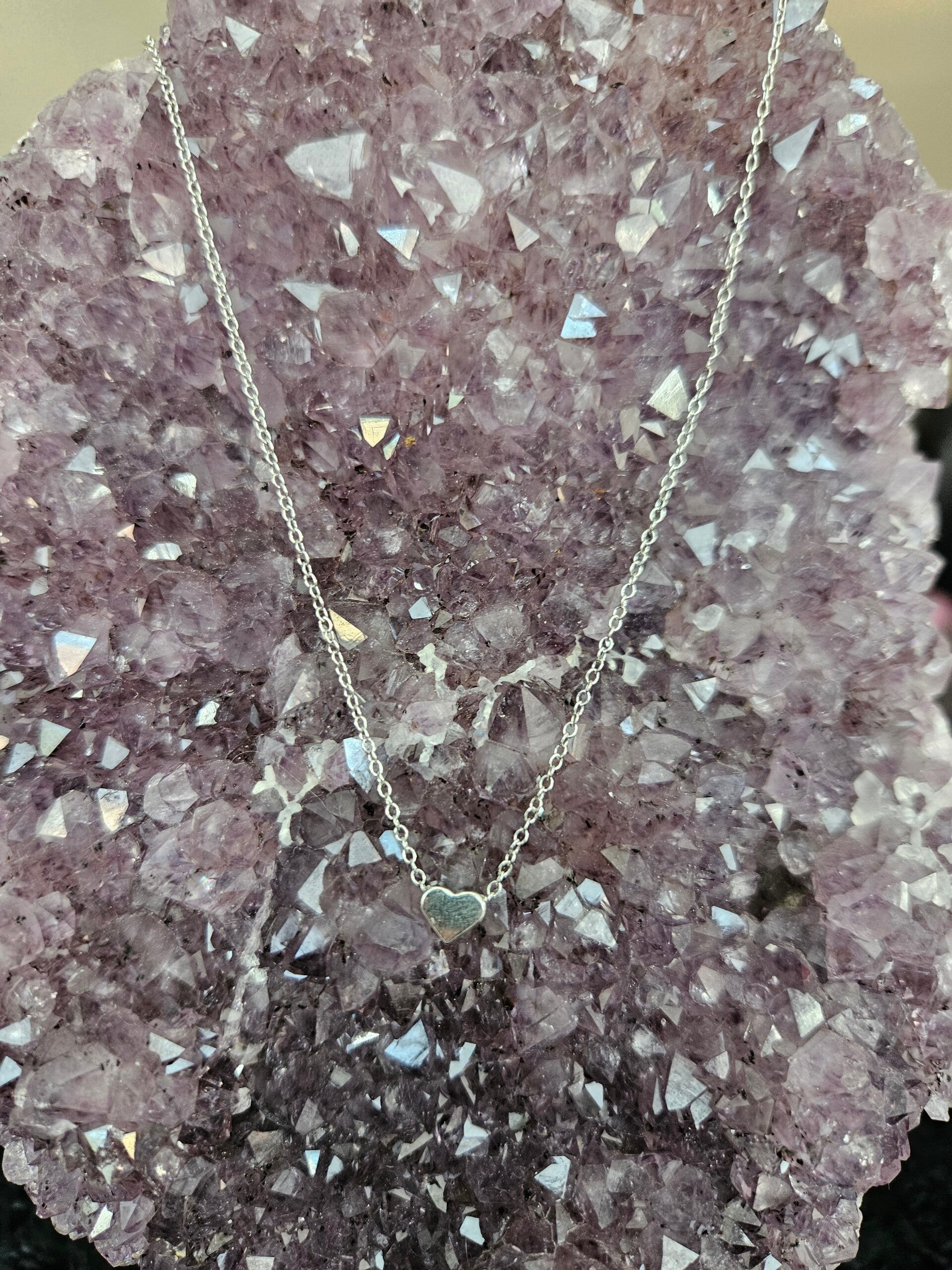 zilveren ketting met klein hartje