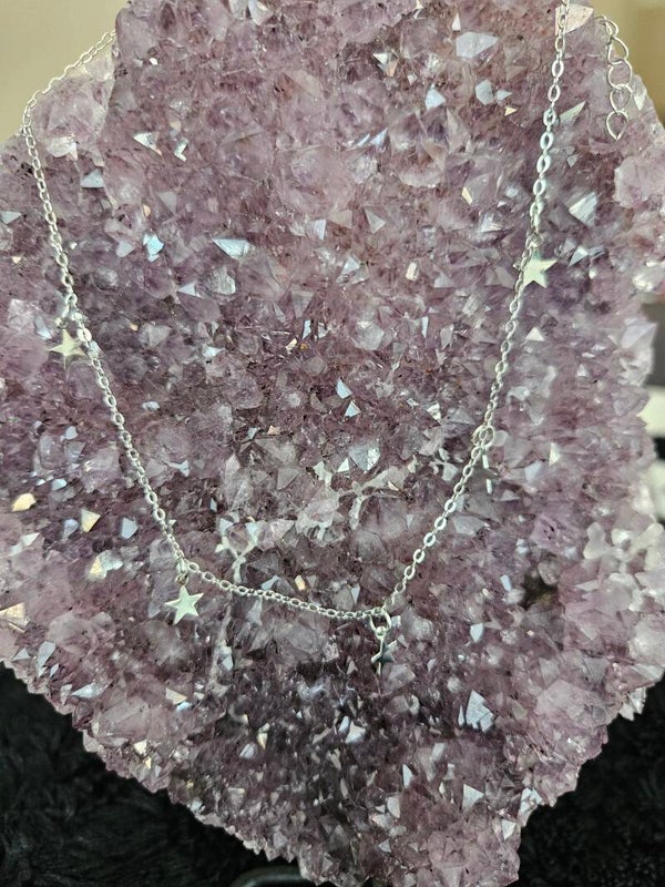 zilveren sterren ketting