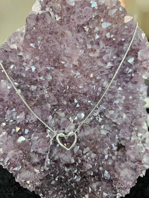 zilveren ketting met hart