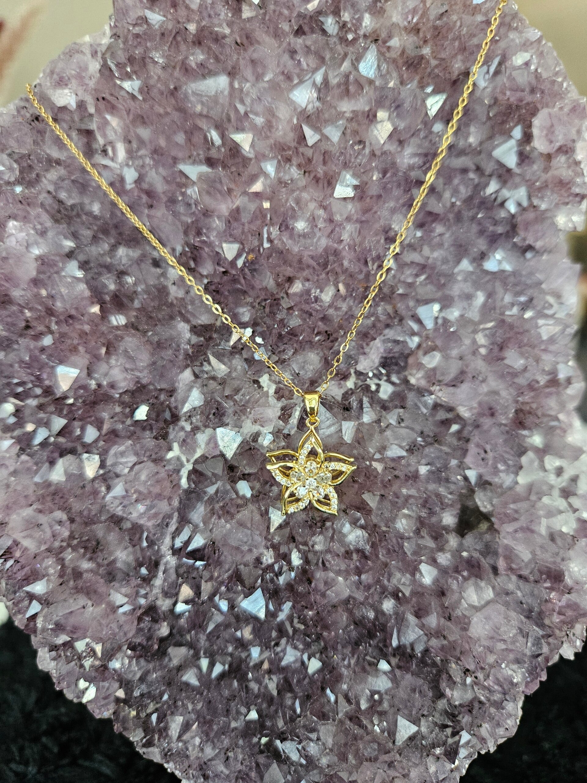 gouden spinner ketting strass
