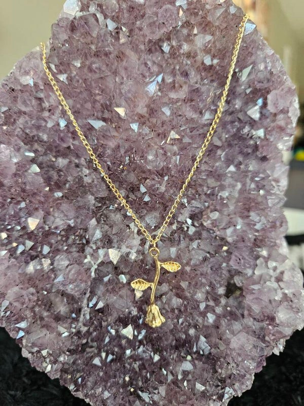 gouden ketting roos