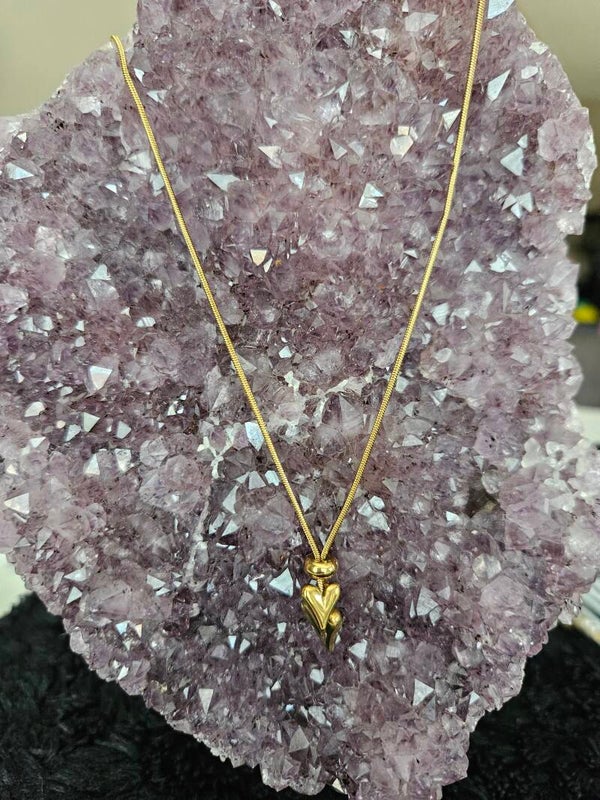 gouden ketting 2 hartjes