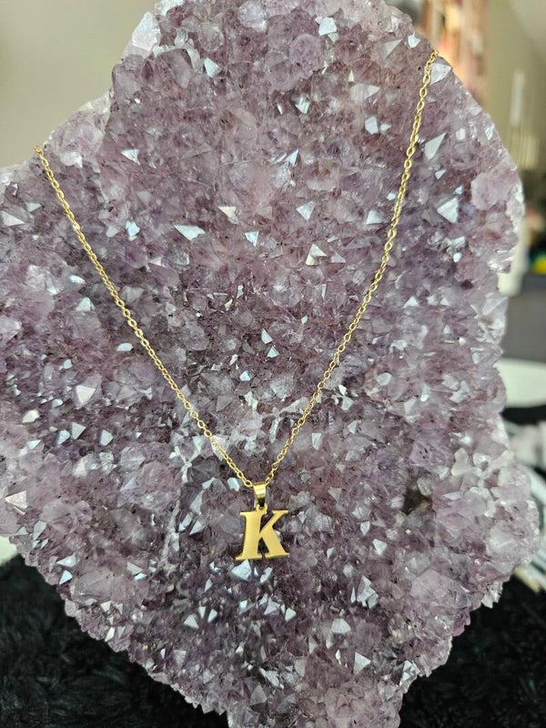 gouden ketting letter K