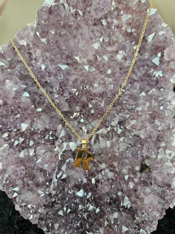 gouden ketting letter R