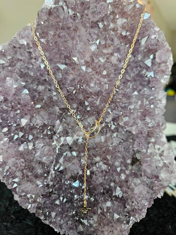 gouden ketting maan/ster