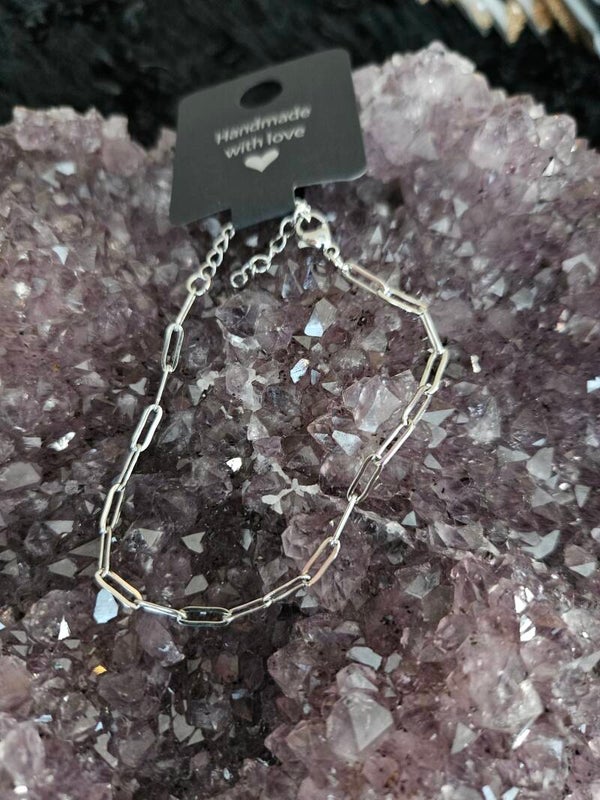zilveren schakel armband