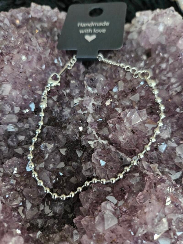 zilveren bolletjes armband