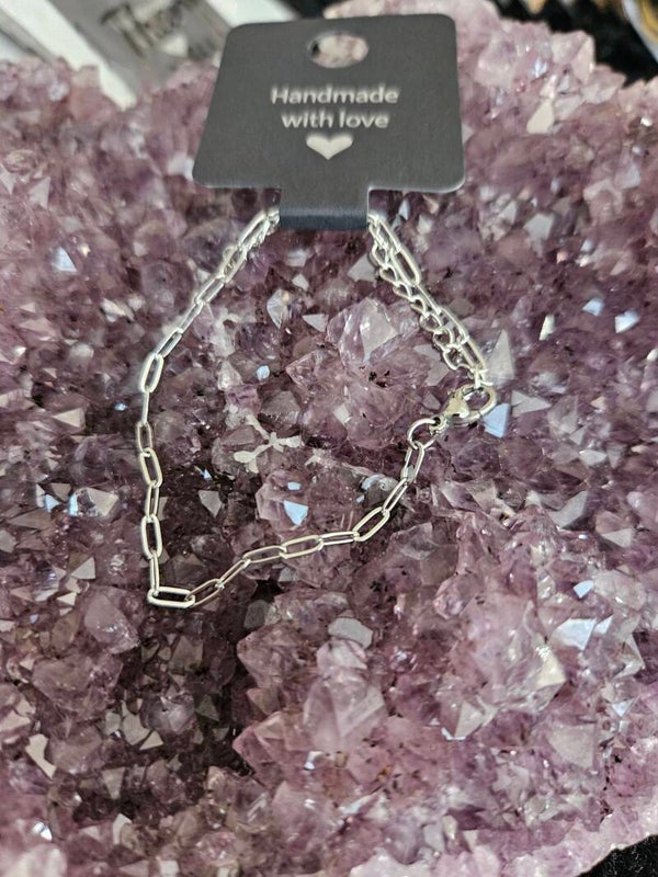 zilveren schakel armbandje
