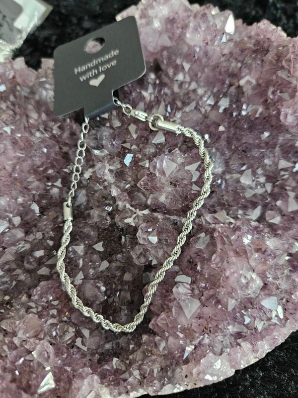 zilveren twist armband