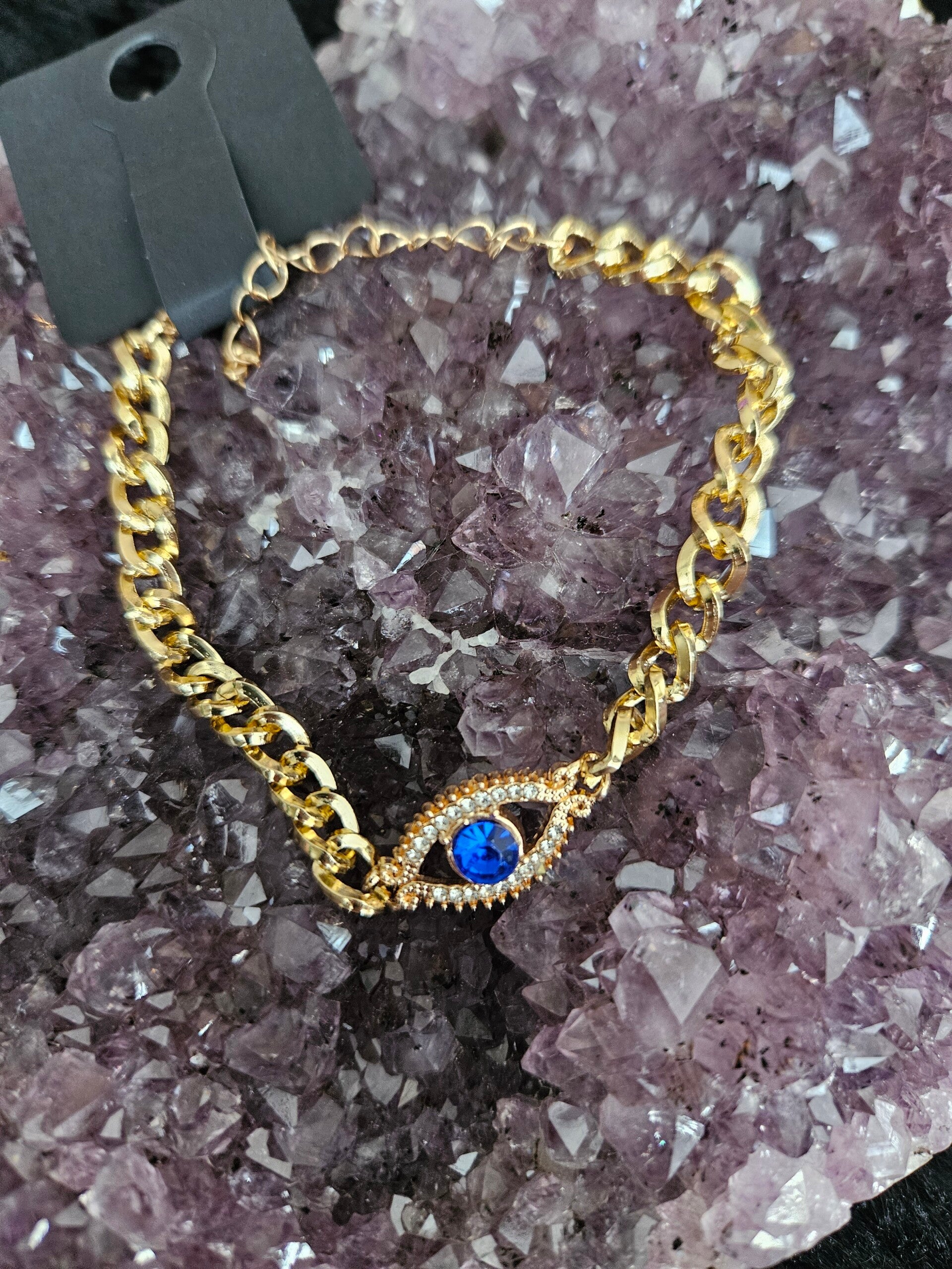 gouden armband blauw oog