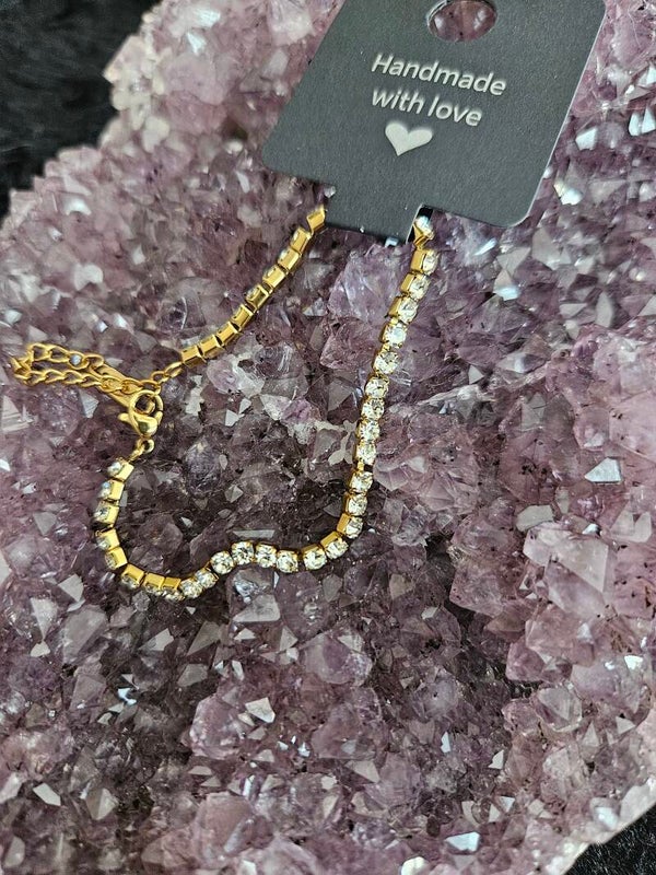 gouden strass armband