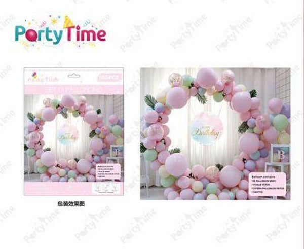 Ballonnenset – 165-delige gemengde kleuren "Happy Birthday" JHPQQ