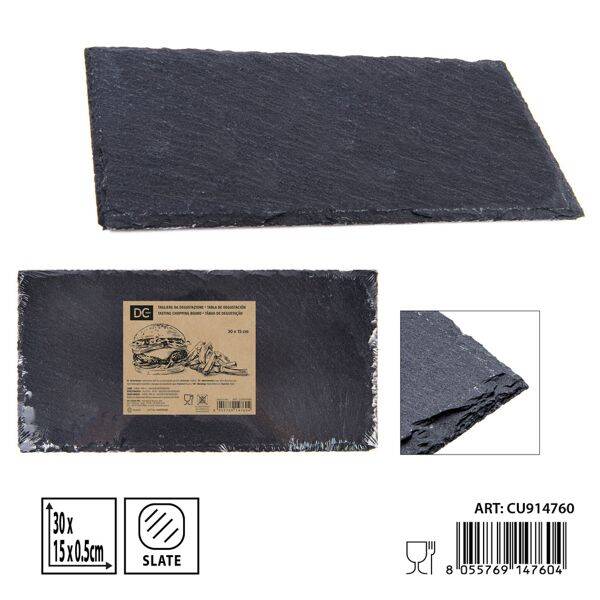 DC CASA Serveerplank van leisteen – Rechthoekig 30 x 15 cm