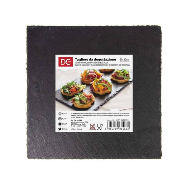 DC CASA Serveerplank van leisteen – Vierkant 30 x 30 cm
