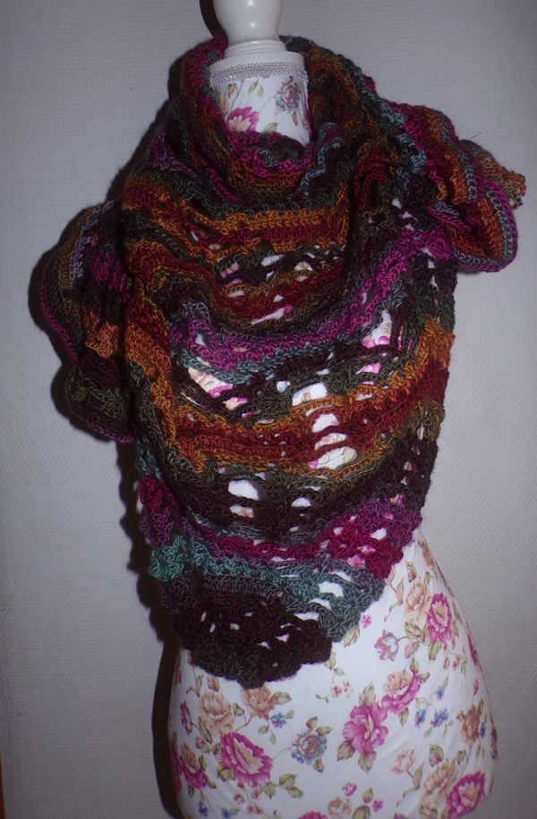 Driehoeksjaal in ananassteek